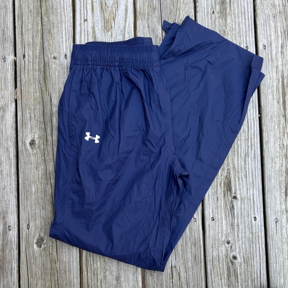 UNDER ARMOUR | Navy Waterproof Packable Trail Nylon Utility Pants | Size M